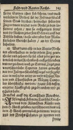 Artickul auff die Teutschen Knechte