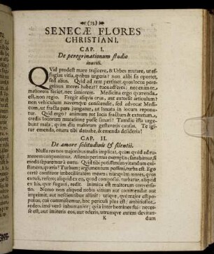 Senecæ Flores Christiani.
