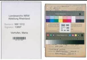 Entnazifizierung Maria Verhufen , geb. 28.04.1889 (Kauffrau)