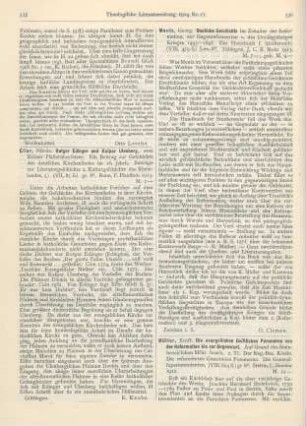 335 [Rezension] Esser, Nikola, Rutger Edinger und Kaspar Ulenberg, zwei Kölner Psalterübersetzer. Ein Beitrag zur Geschichte des deutschen Kirchenliedes im 16. Jahrh