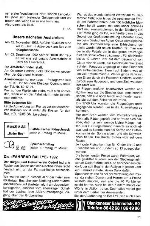 Die "Fahrrad Ralley" 1992