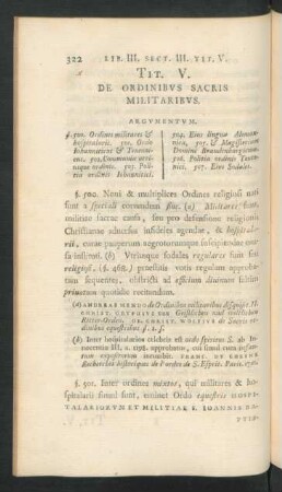 Tit. VI. De Ordinibus Sacris Militaribus