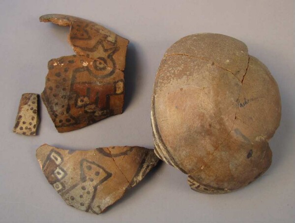 Fragments of a clay vessel