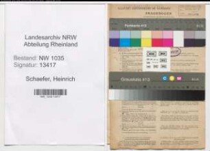 Entnazifizierung Heinrich Schaefer , geb. 27.10.1900 (Kaufmann)
