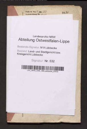 Erblasser: Hartmann, Johann Philipp; Erblasser: Hartmann, Lucie Catharine, geb. Warmann: