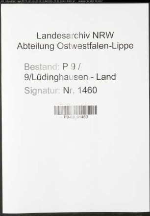 Sterberegister Standesamt Lüdinghausen-Land
