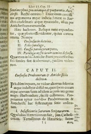 Caput II. Consensus Prodromorum & Antichristi in doctrina.