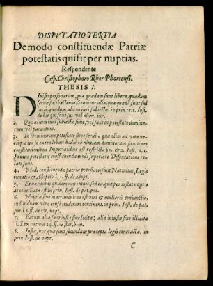 Disputatio Tertia