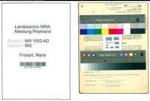 Entnazifizierung Maria Frickart, geb. 15.08.1902 (Verw.Gehilfin)
