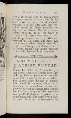 137-144, XXI. L´Abesse guerie