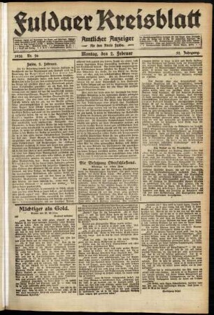 Ausgabe vom Montag, den 02. Februar 1920.
