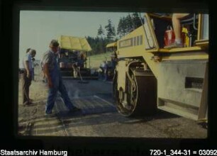 Bundesautobahn (BAB) Marmstorf, Asphaltierung