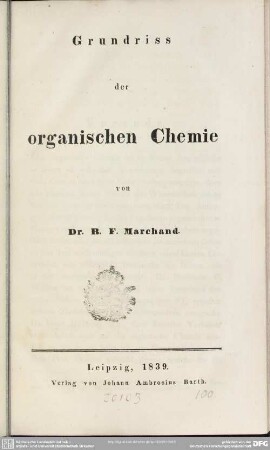 Grundriß der organischen Chemie