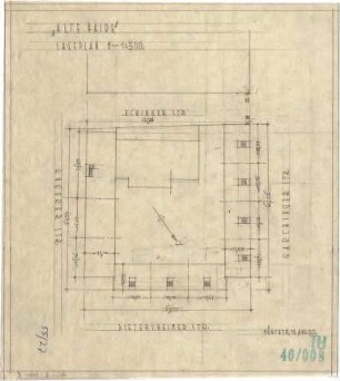 Fischer, Theodor; München, Alte Heide; Wohnanlage "Alte Heide" - Lageplan