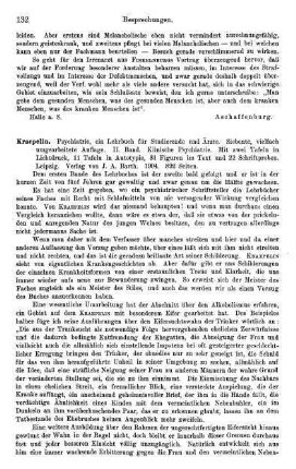 132-133, Kraepelin, Psychiatrie, ein Lehrbuch für Studierende und Ärzte, Bd. II, Klinische Psychiatrie, 1904