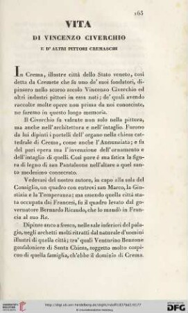 Vita di Vincenzo Civerchio e d'altri pittori Cremaschi