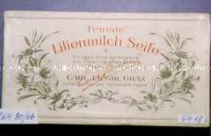 Schachteln "Feinste Lilienmilch-Seife"