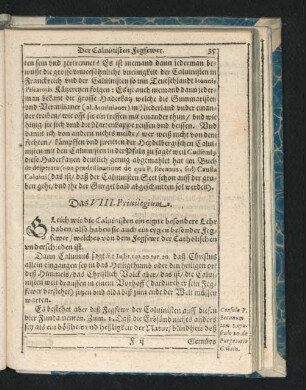 Das achte Privilegium Der Calvinisten Fegfewr.
