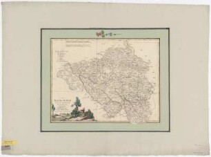Karte von Oberschlesien, 1:600 000, Kupferstich, 1779