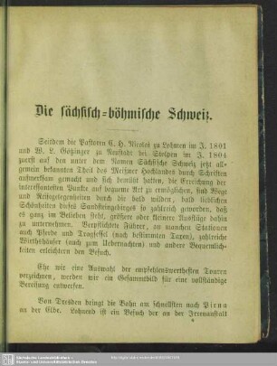 Die sächsisch-böhmische Schweiz : sächsisch-böhmische Schweiz