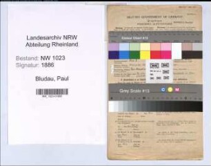 Entnazifizierung Paul Bludau , geb. 01.09.1898 (Polizeibeamter)