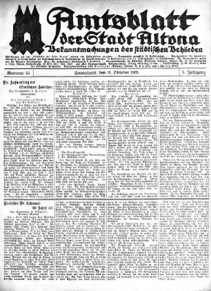 Nummer 44 : Sonnabend, den 31. Oktober 1925