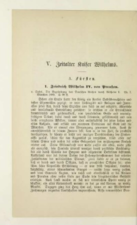 V. Zeitalter Kaiser Wilhelms