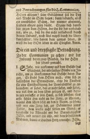 128-142, Die ein und dreyßigste Betrachtung. - Die drey und dreyßigste Betrachtung.