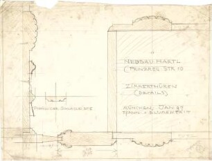 Pfann, Paul; München, Prinzregentenstr. 10; Haus Hartl - Zimmertüren (Details)