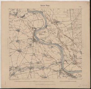 Section Riesa aus: Topographische Karte (Äquidistantenkarte) Sachsen