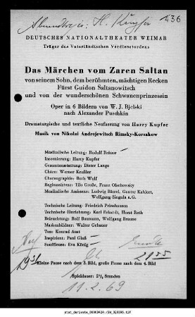 Das Märchen vom Zaren Saltan [...]