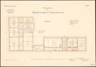 Dienstgebäude für das Korpskommando der Landgendarmerie, Berlin-Moabit: Dienstgebäude: Grundriss 2. Obergeschoss 1:100