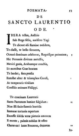 De Sancto Laurentio Ode.