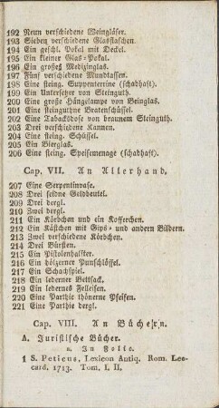 Cap. VII. An Allerhand