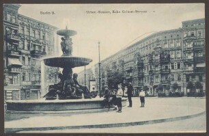 Ansichtskarte Brunnen, „Urban-Strasse, Ecke Grimm-Strasse“