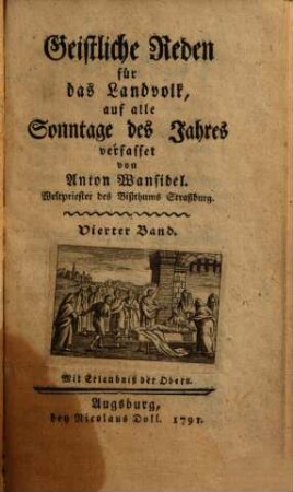 Geistliche Reden für das Landvolk, auf alle Sonntage des Jahres, 4
