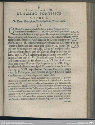 Section. III. De Summo Pontifice