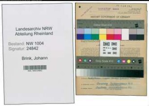 Entnazifizierung Johann Brink , geb. 11.11.1903 (Muehlenarbeiter)