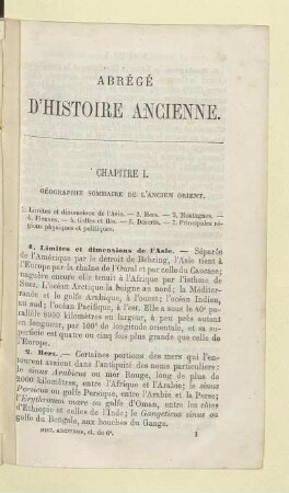 Chapitre I. Géographie sommaire de l'ancien Orient