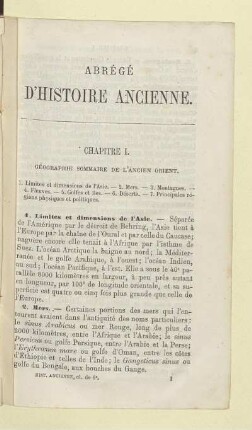 Chapitre I. Géographie sommaire de l'ancien Orient