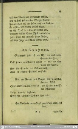 Am Neujahrstage