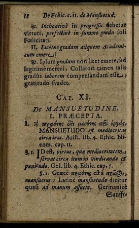 Cap. XI. De Mansuetudine.