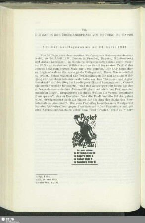 VII. Die SAP In Der Übergangsphase Von Brüning Zu Papen