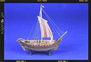Vollmodell einer Elbinger Kogge, deutsches Handelsschiff, um 1350, Maßstab 1:50