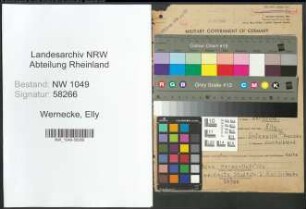 Entnazifizierung Elly Wernecke , geb. 02.10.1897 (Lehrerin)
