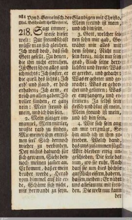 Von d. Gemeinsch. der Glaubigen mit Christo.