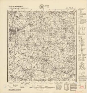 12101 Schloßberg (Ostpr.), Topographische Karte 1:25000 (4cm - Karte)