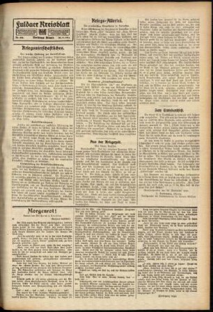 Dritte Ausgabe vom Samstag, den 30. September 1916.