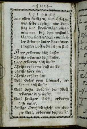 Litaney von allen Heiligen, ŭnd Gebethe,[...]