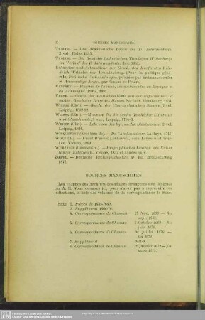 Sources Manuscrites